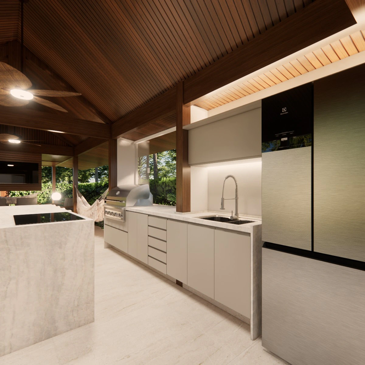 Cozinha integrada à varanda — Projeto AG